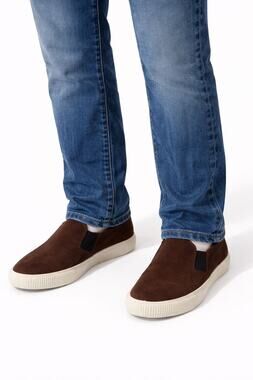 Frye Miller Slip On Sneakers Men’s 12 Brown Suede Leather Casual Comfort Shoes
